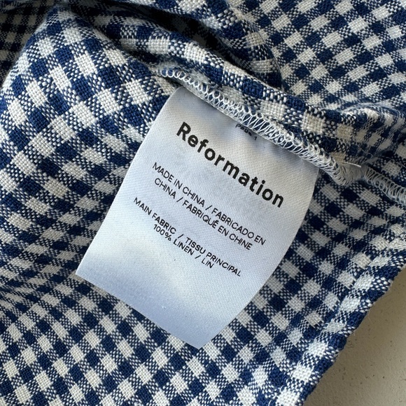 Linen gingham mini skirt - Picture 5 of 6